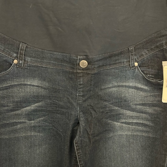 NWTs Thyme Maternity 3 in 1 Maternity Jeans, Sz XL - Picture 2 of 8